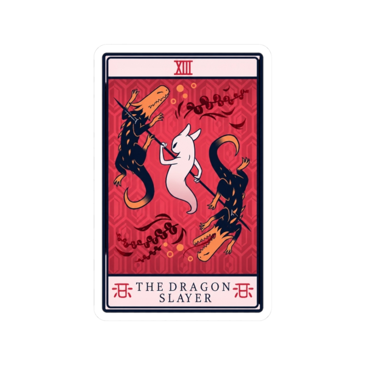 The Dragon Slayer Tarot - Rain World Sticker - alternate angle 3, merchandise