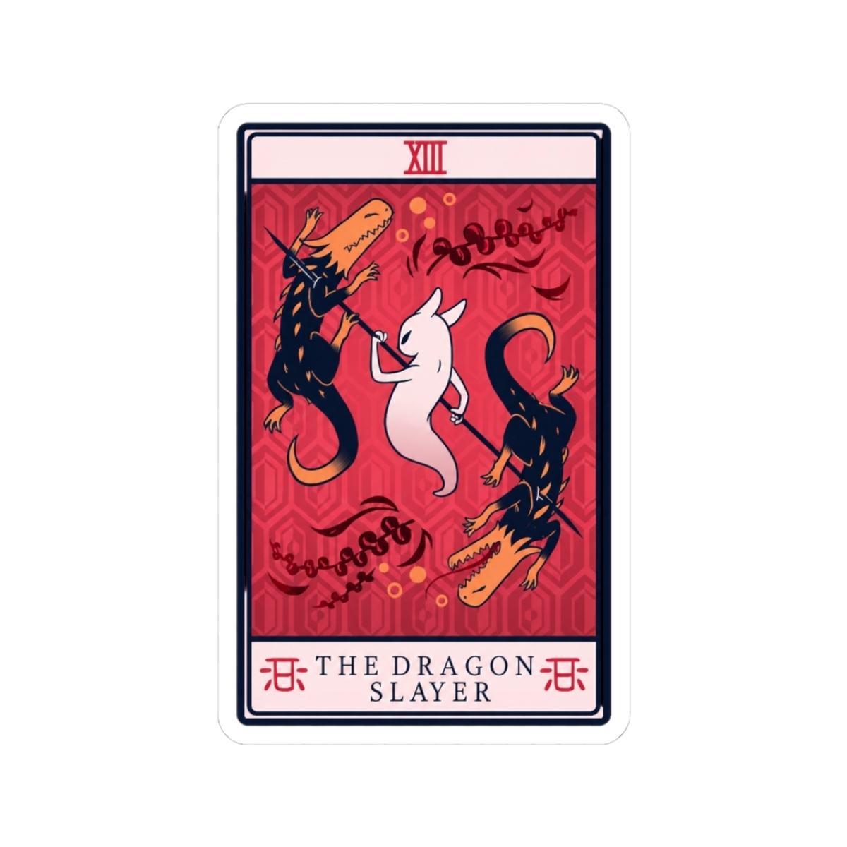 The Dragon Slayer Tarot - Rain World Sticker - Official stickers merchandise