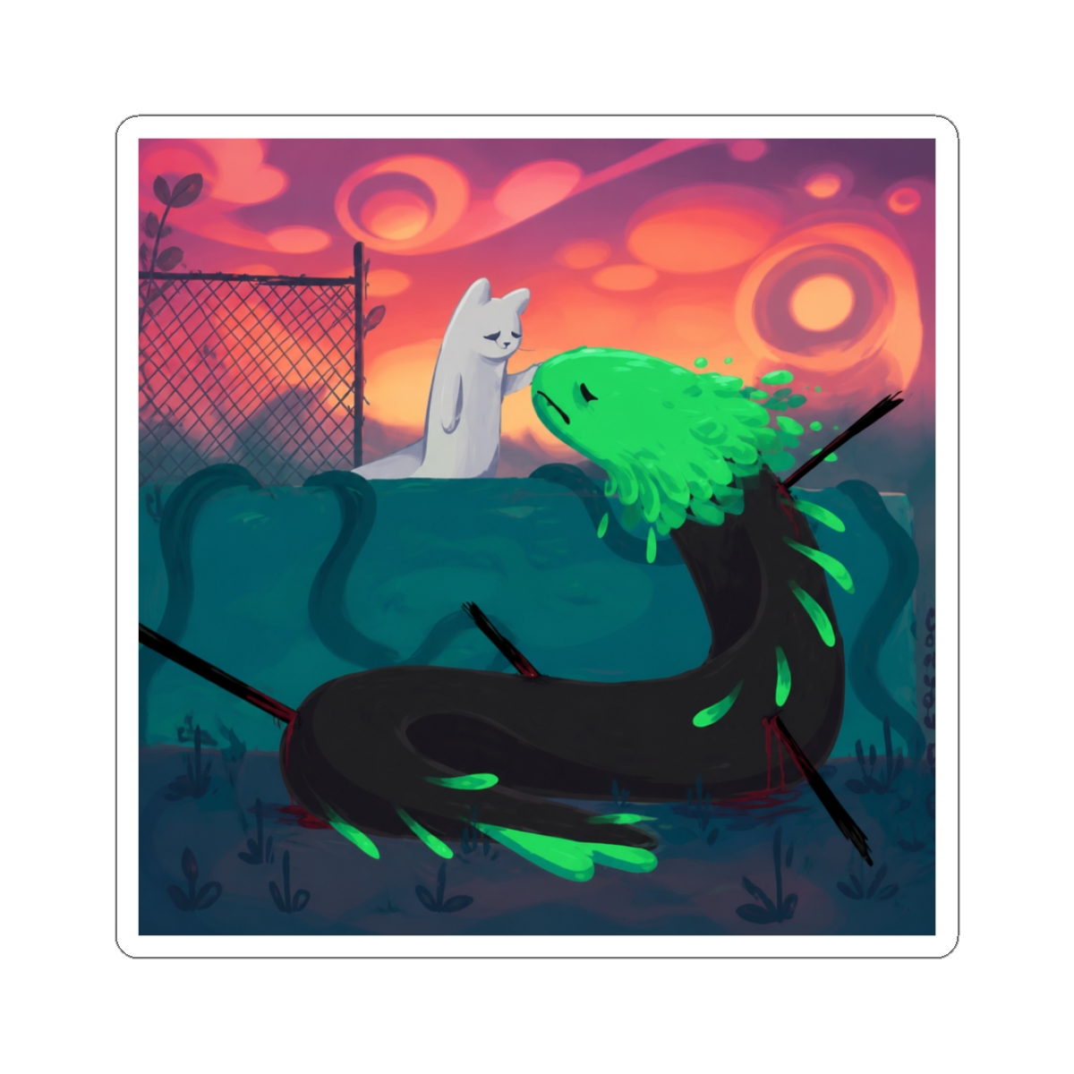 Rain world design Sticker - Official stickers merchandise