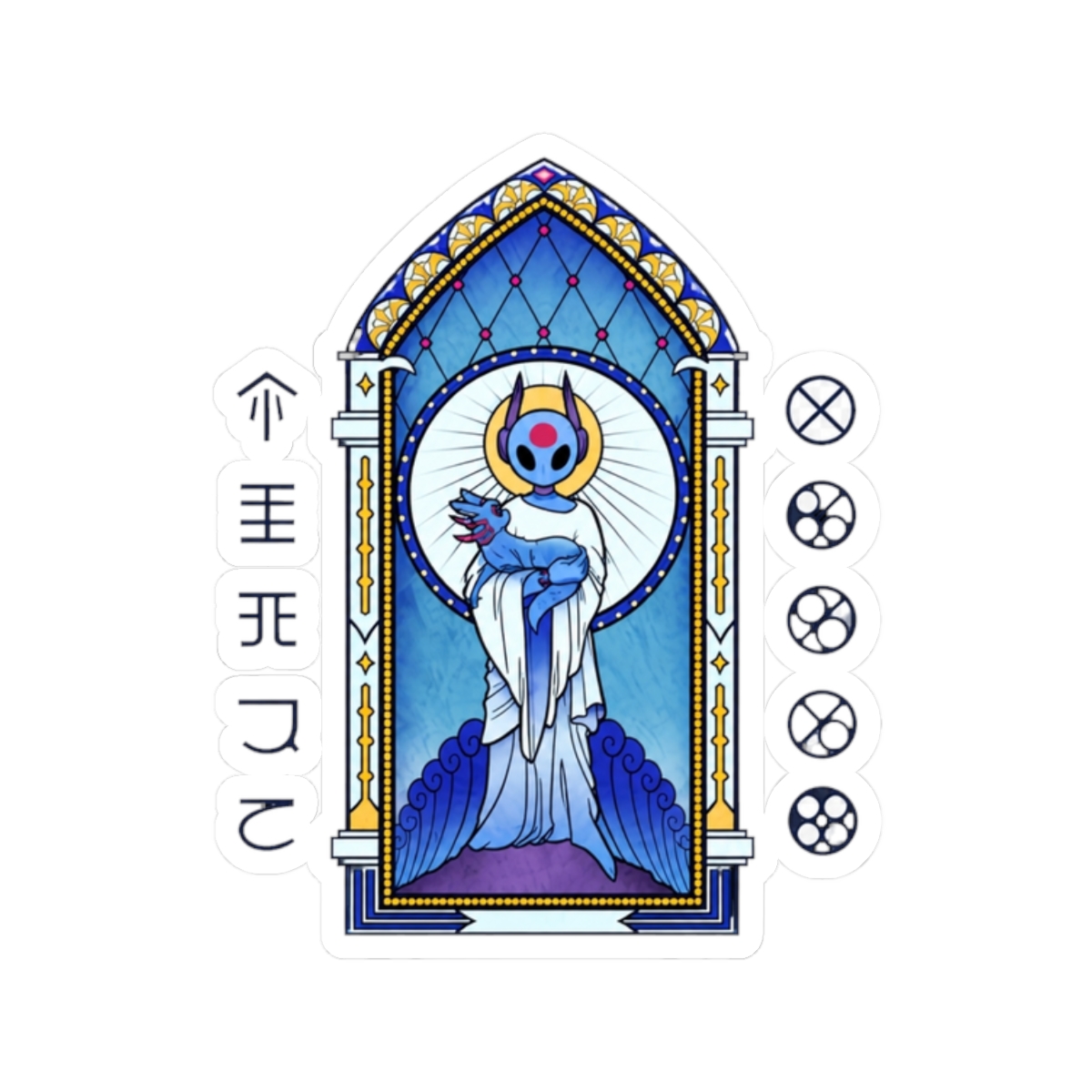 Moon Mosaic - Rain World Sticker - alternate angle 3, merchandise
