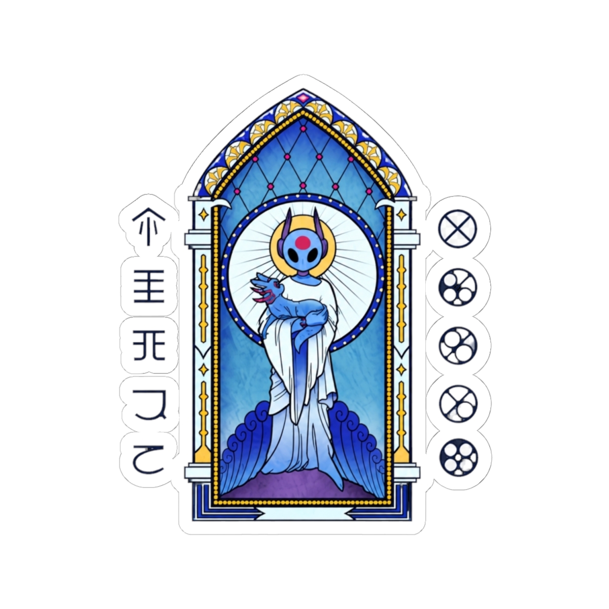 Moon Mosaic - Rain World Sticker - alternate angle 1, merchandise
