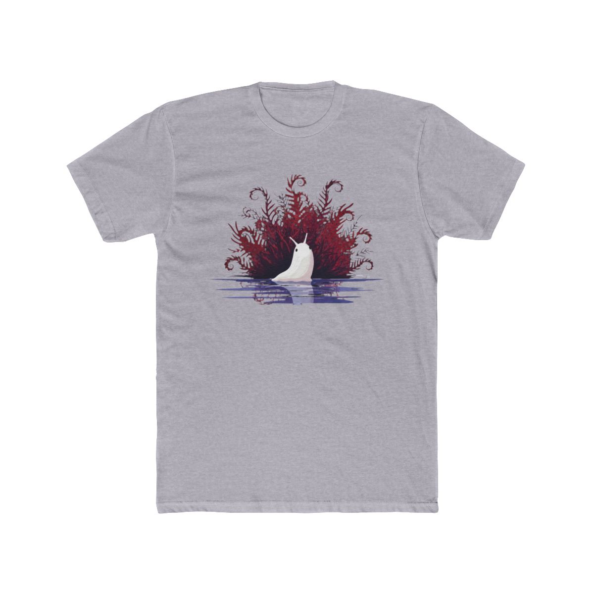 White Slug in Water with Red Ferns RAIN WORLD T Shirt - alternate angle 5, merchandise