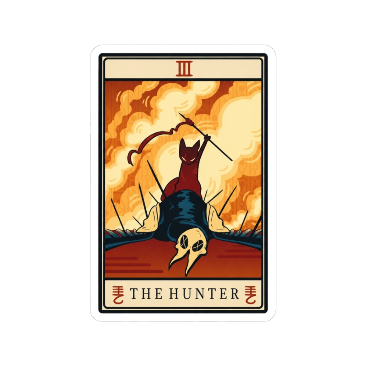 The Hunter Tarot - Rain World Sticker - Official stickers merchandise